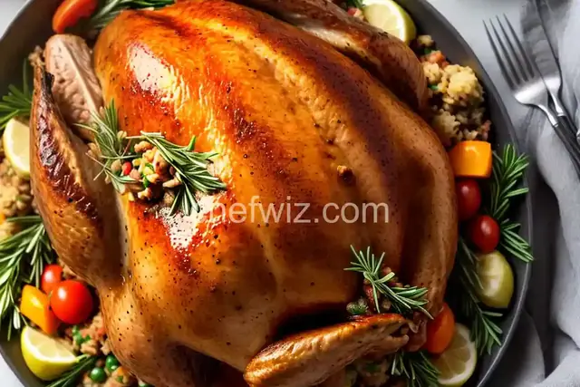 Thanksgiving Turkey with Italian Meat Stuffing