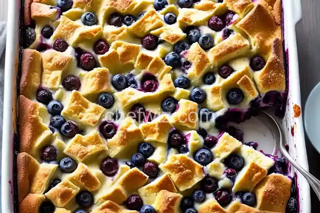 The Best Blueberry Bread Pudding
