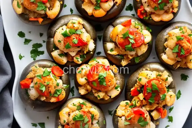 The Best Seafood Stuffed Mushrooms