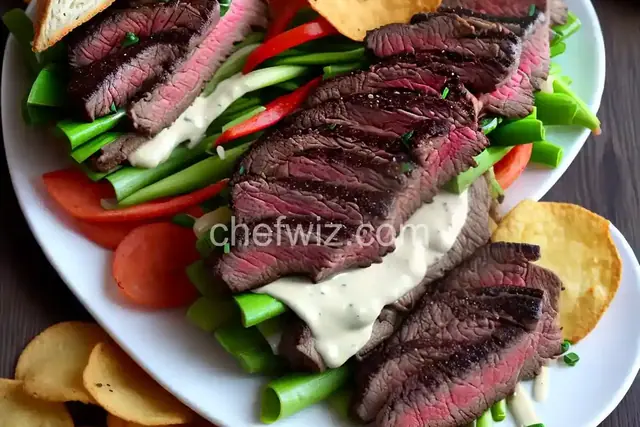 The Steak Bomb With Flap Steak, Scallions, and Salami-Cheese Crisps Recipe