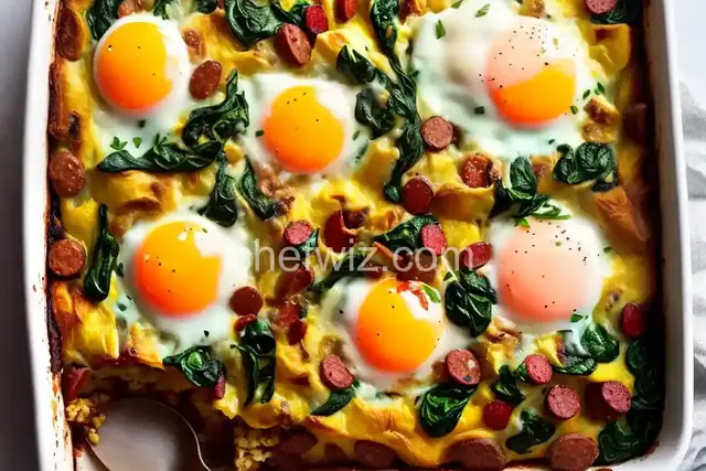 The Ultimate Breakfast for Dinner: Sausage and Spinach Egg Strata