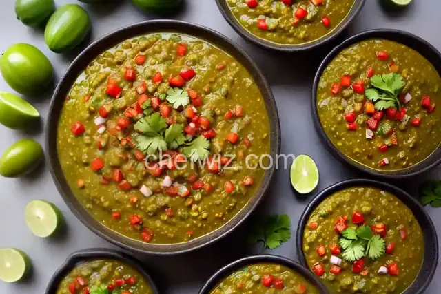 Three Chile Dry Roasted Tomatillo Salsa