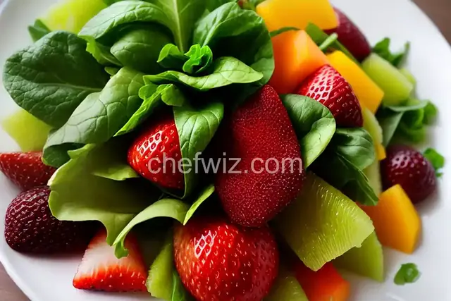 Three Greens and Fruit with Vinaigrette