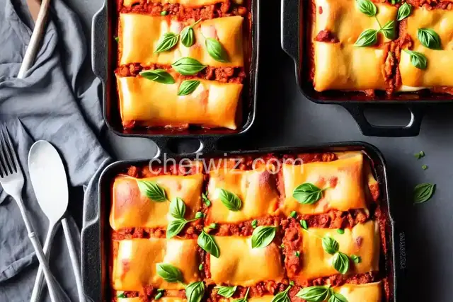 Three Meat Cannelloni Bake