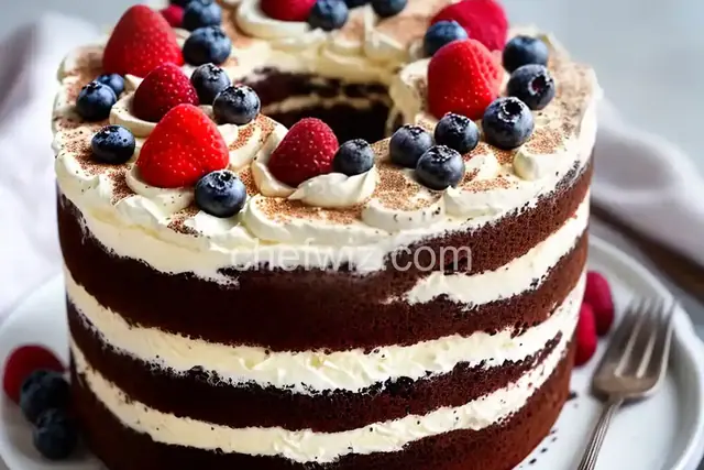 Tiramisu Wedding Cake with Mixed Berries