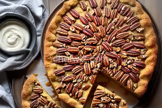 Toasted Pecan Torte with Butterscotch Topping