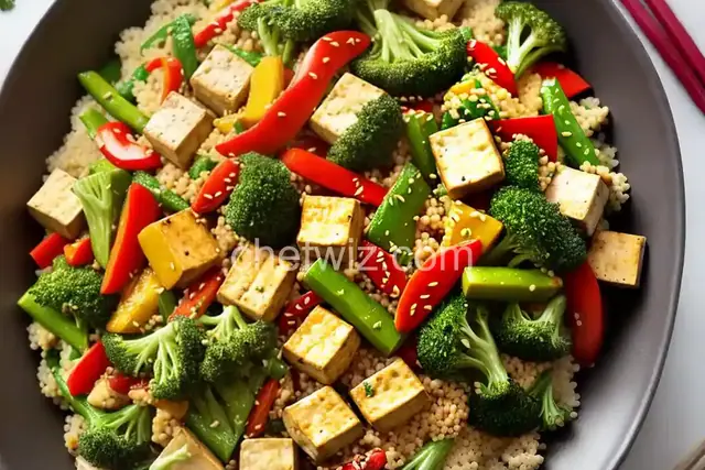 Tofu and Vegetables Stir-Fry with Couscous