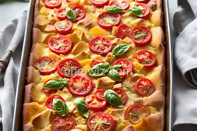 Tomato-Basil Bread Pudding