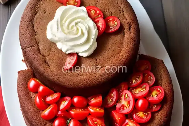 Tomato Cake with Tomato Glaze