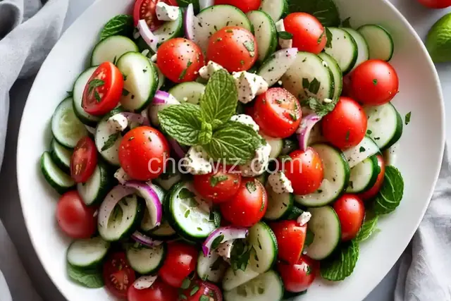 Tomato Cucumber Salad with Mint
