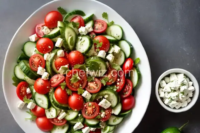 Tomato Cucumber and Feta Salad