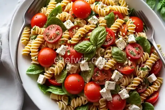 Tomato Feta Pasta Salad