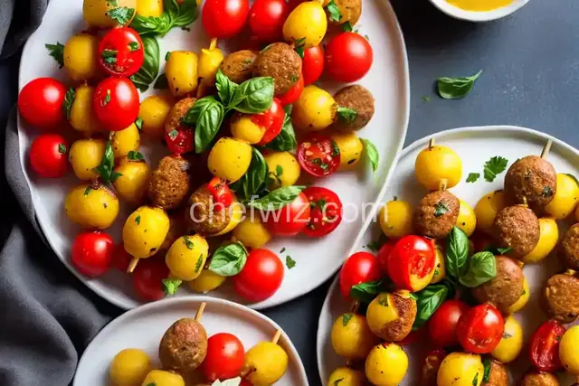 Tomato Gnocchi Kebabs
