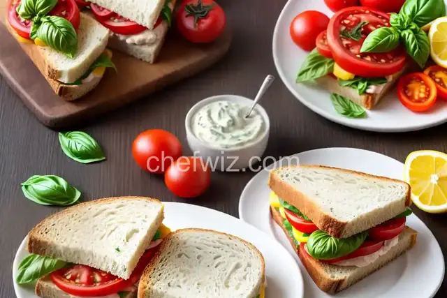Tomato Sandwich with Basil Mayonnaise