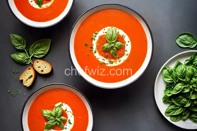 Tomato Spinach and Basil Soup
