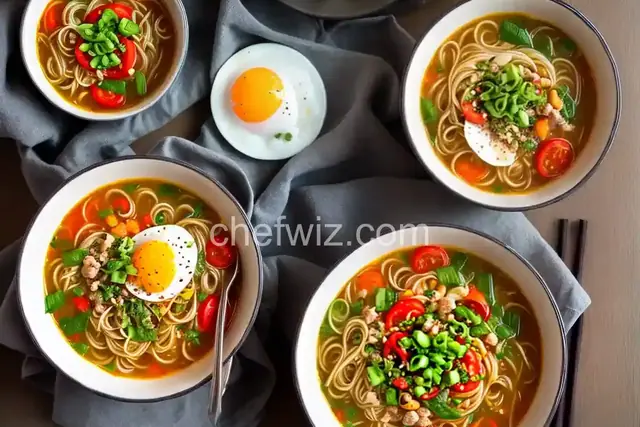 Tomato and Egg Drop Noodle Soup