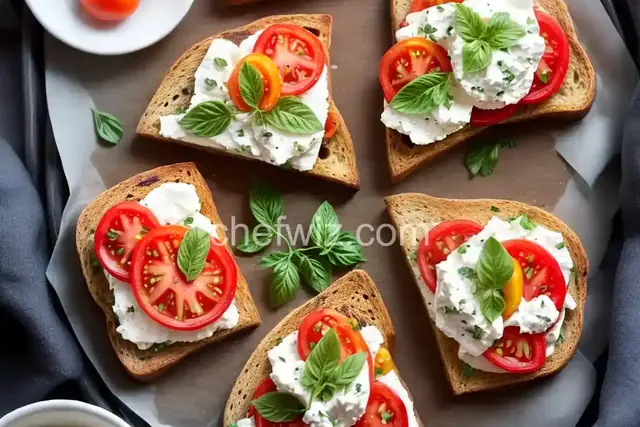 Tomato and Goat Cheese Toast