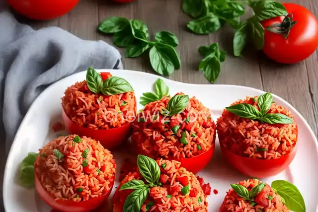 Tomatoes Stuffed with Rice
