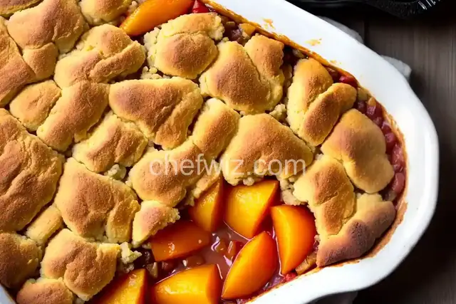Too Easy Peach Cobbler