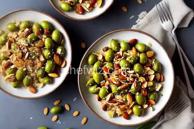 Torn Olives with Almonds, Celery & Parmesan