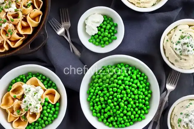 Tortellini with Cream Cheese Alfredo and Peas