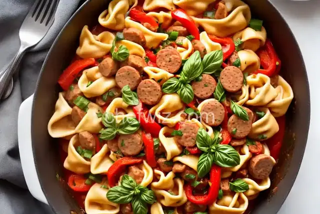Tortellini with Sausage and Peppers