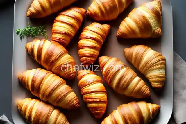 Traditional Layered French Croissants