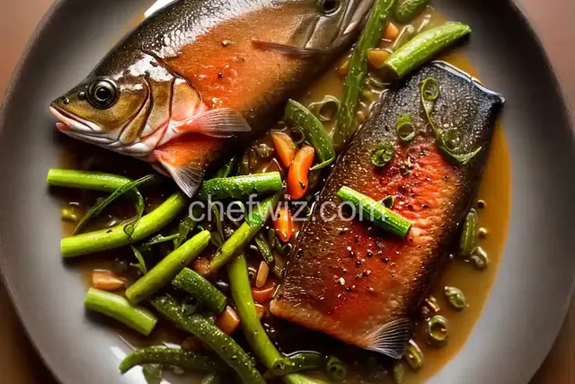 Trout with Fiddlehead Ferns
