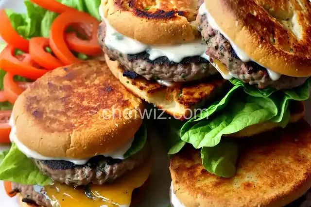 Turkey Burger Patty Melts