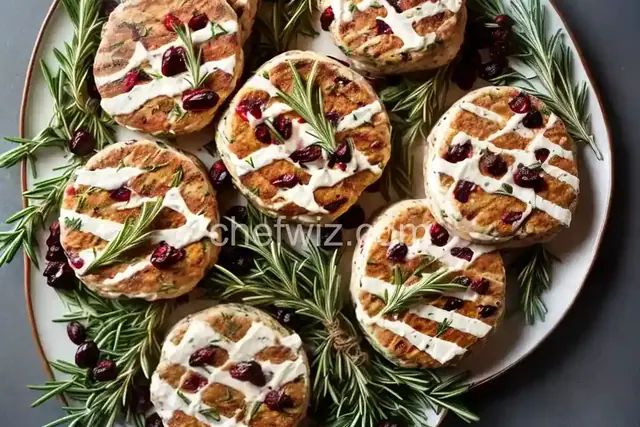Turkey Burgers with Brie, Cranberries, and Fresh Rosemary