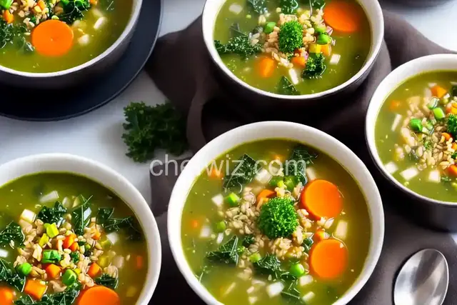 Turkey, Kale and Brown Rice Soup
