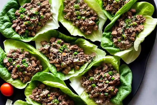 Turkey Lettuce Wraps with Shiitake Mushrooms