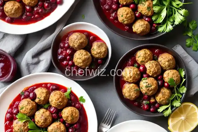 Turkey Meatballs With Cranberry Sauce