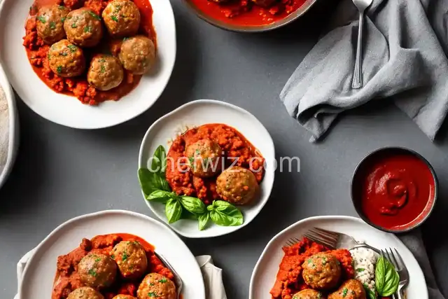 Turkey Meatballs With Romesco Sauce