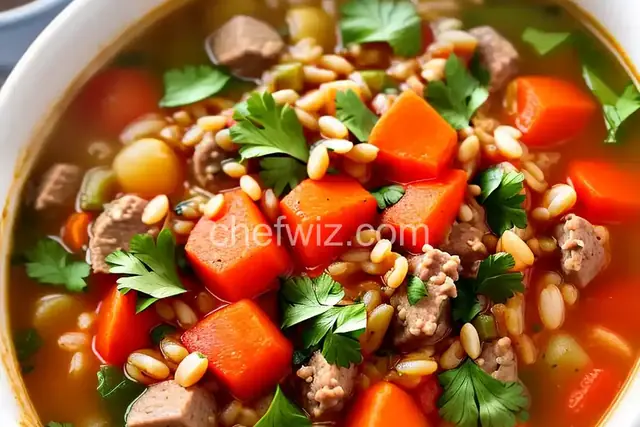 Turkey Sausage Barley Soup