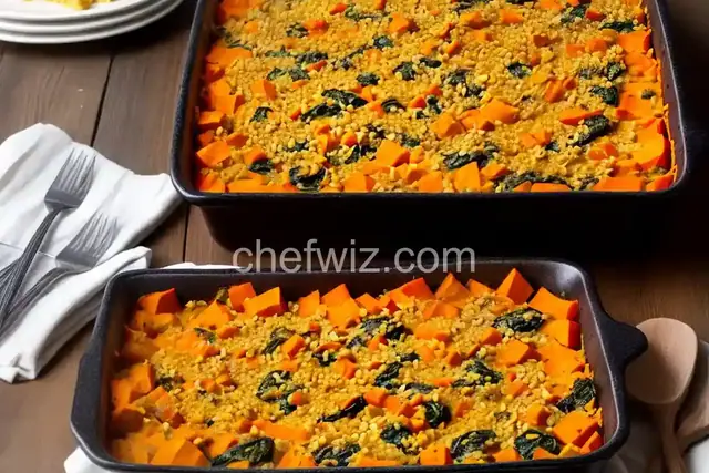 Turkey Spinach Sweet Potato Casserole
