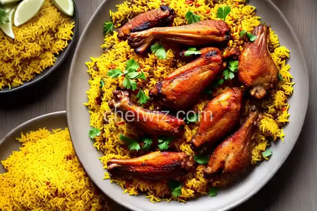 Turkey Wings with Yellow Rice