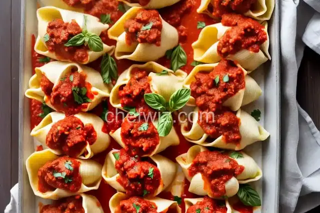 Turkey and Artichoke Stuffed Shells with Arrabbiata Sauce