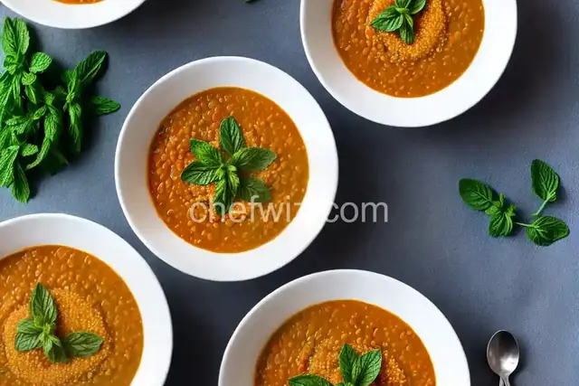 Turkish Red Lentil Soup with Mint