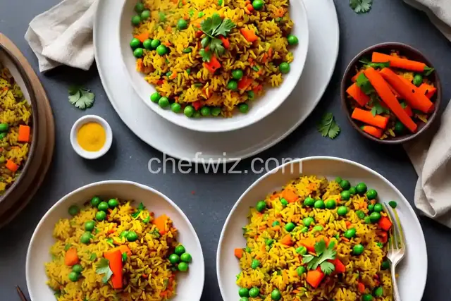 Turmeric Rice with Peas and Carrots
