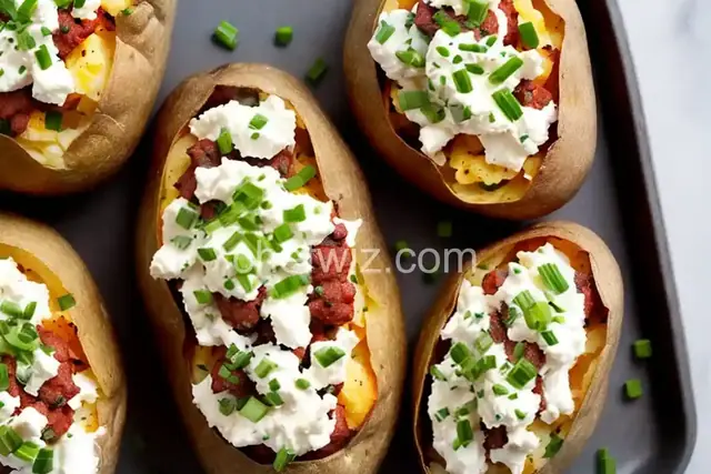 Twice-Baked Potatoes with Goat Cheese and Chives