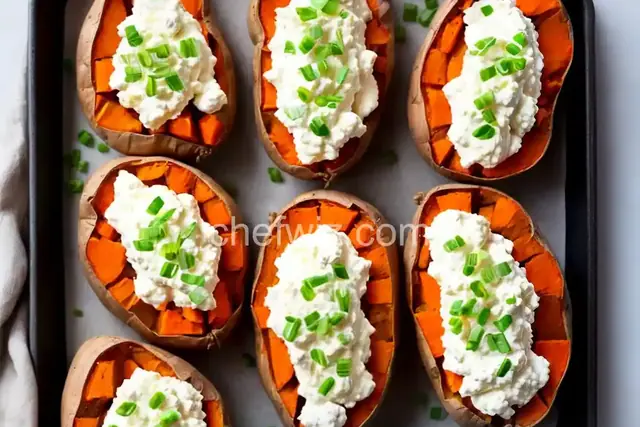 Twice-Baked Sweet Potatoes with Ricotta Cheese