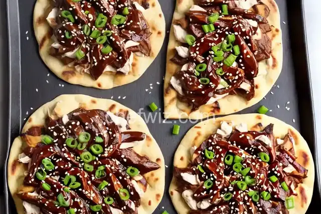 Two-Ingredient Dough Teriyaki Chicken Flatbreads