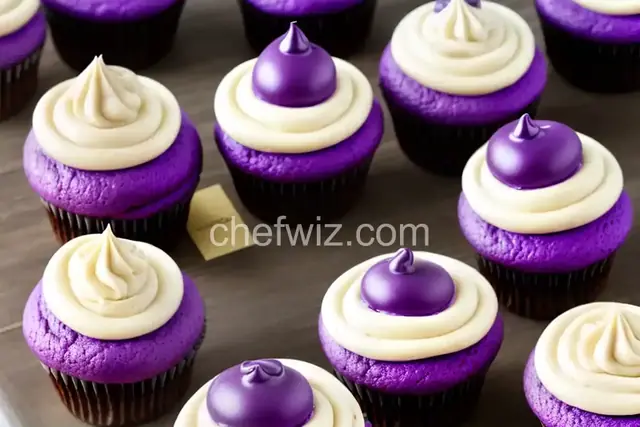 Ube cupcakes