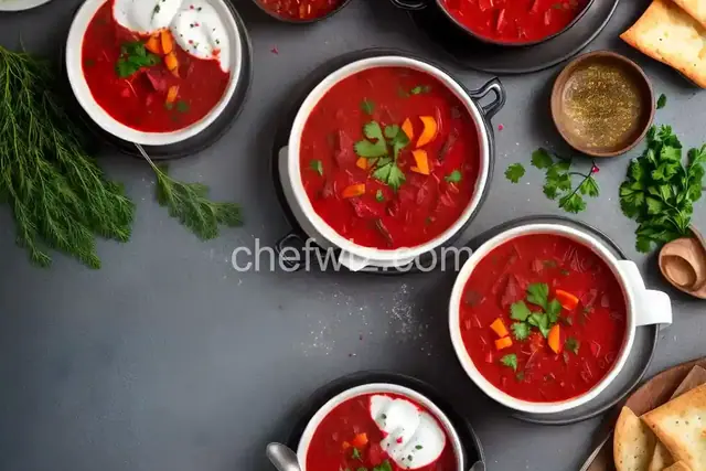 Ukrainian Red Borscht Soup