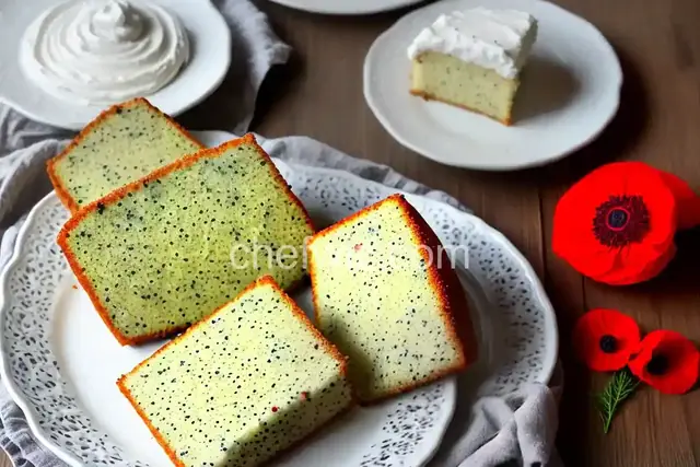 Ukrainian Sour Cream Poppy Seed Cake