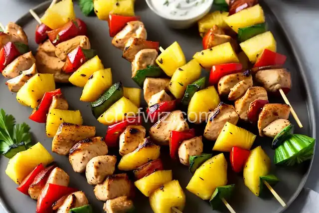 Ultra Easy Pineapple Chicken Kabobs