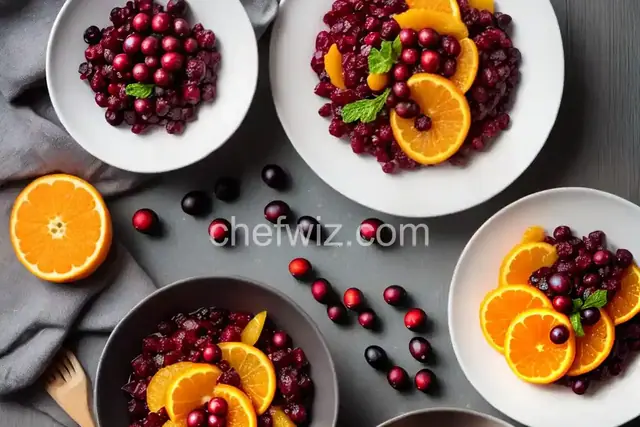 Uncooked Cranberry and Orange Relish