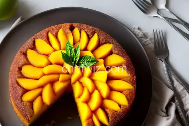 Upside-Down Mango Cake