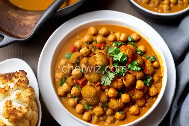 Vadouvan-Roasted Cauliflower with Harissa Chickpea Curry
